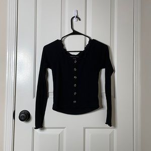 Black long sleeve top